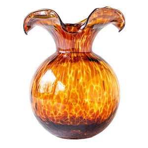 Open image in slideshow, Hibiscus Glass Medium Fluted Vase
