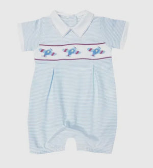 Open image in slideshow, Smocked Pima Cotton Romper
